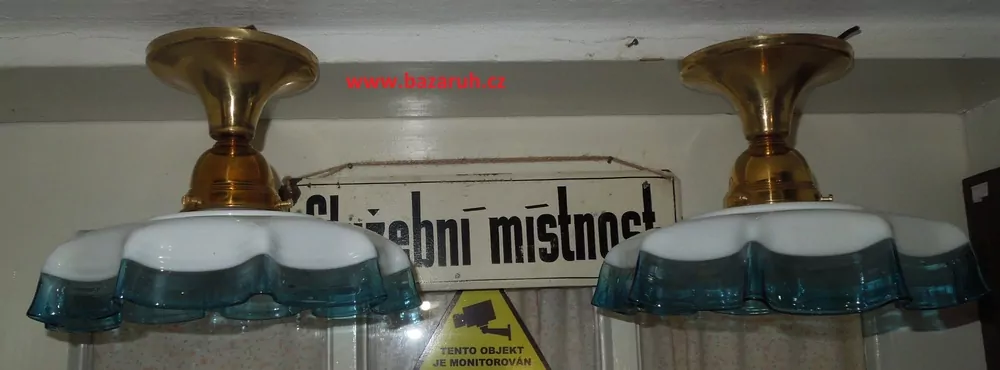 STROPNICE STARÝ LUSTR 2 KS STÍNÍTKO ŠIRM