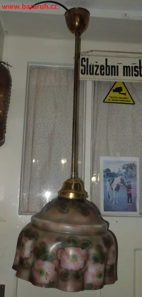 Starožitný velký lustr průměr 30 cm