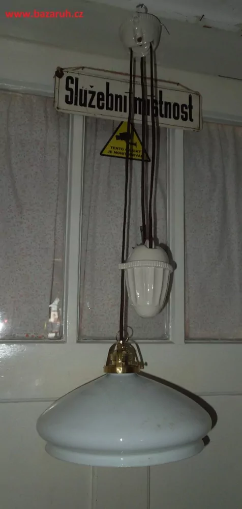 STAROŽITNÝ LUSTR STAHOVACÍ, STAHOVAČKA širm 29 cm