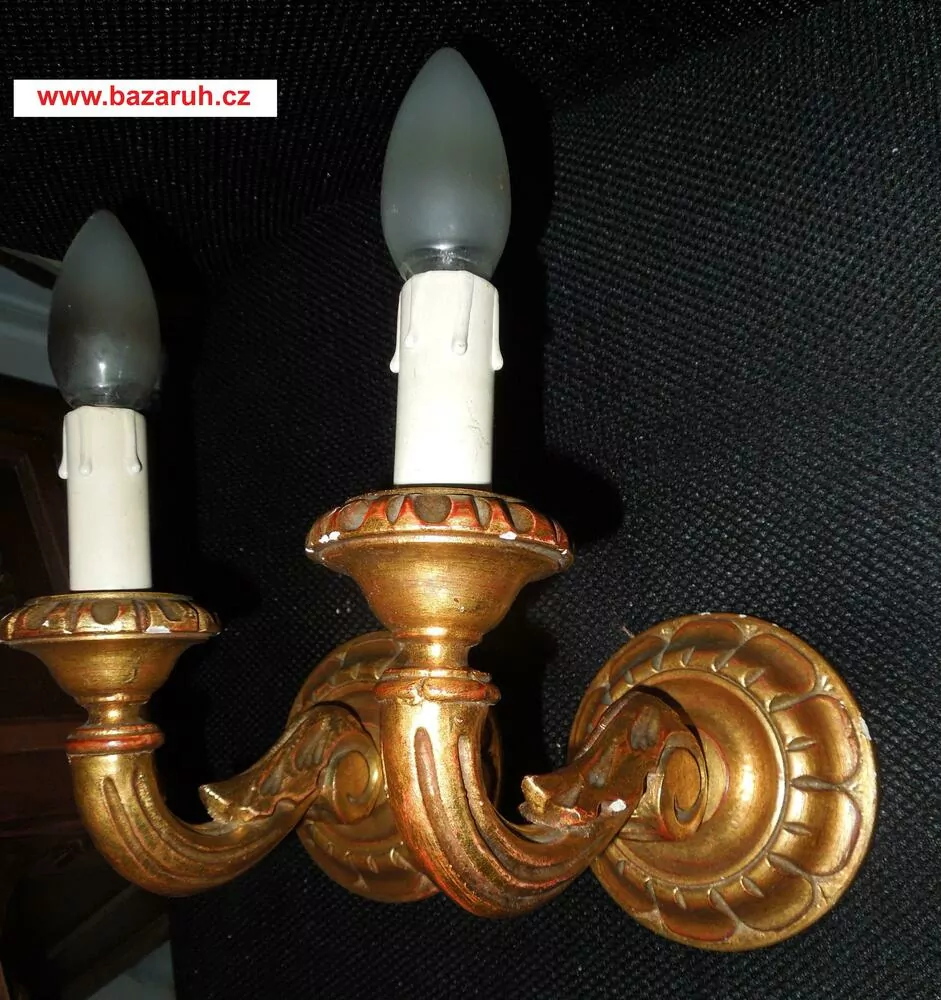LAMPIČKA NA STĚNU 2 KS NÁSTĚNNÁ LAMPA dřevěná