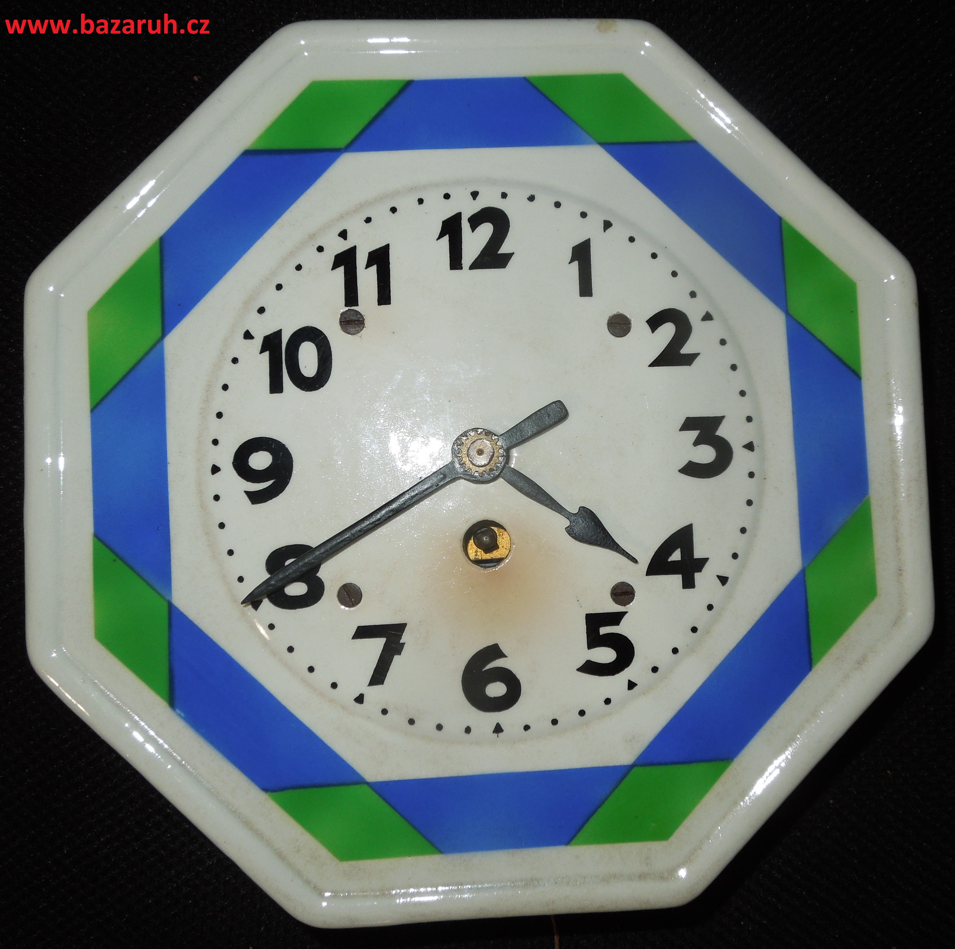 STAROŽITNÉ HODINY porcelánové kuchyňské