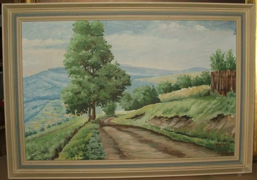 OBRAZ STROM A CESTA KRAJINA , SIGNOVÁNO