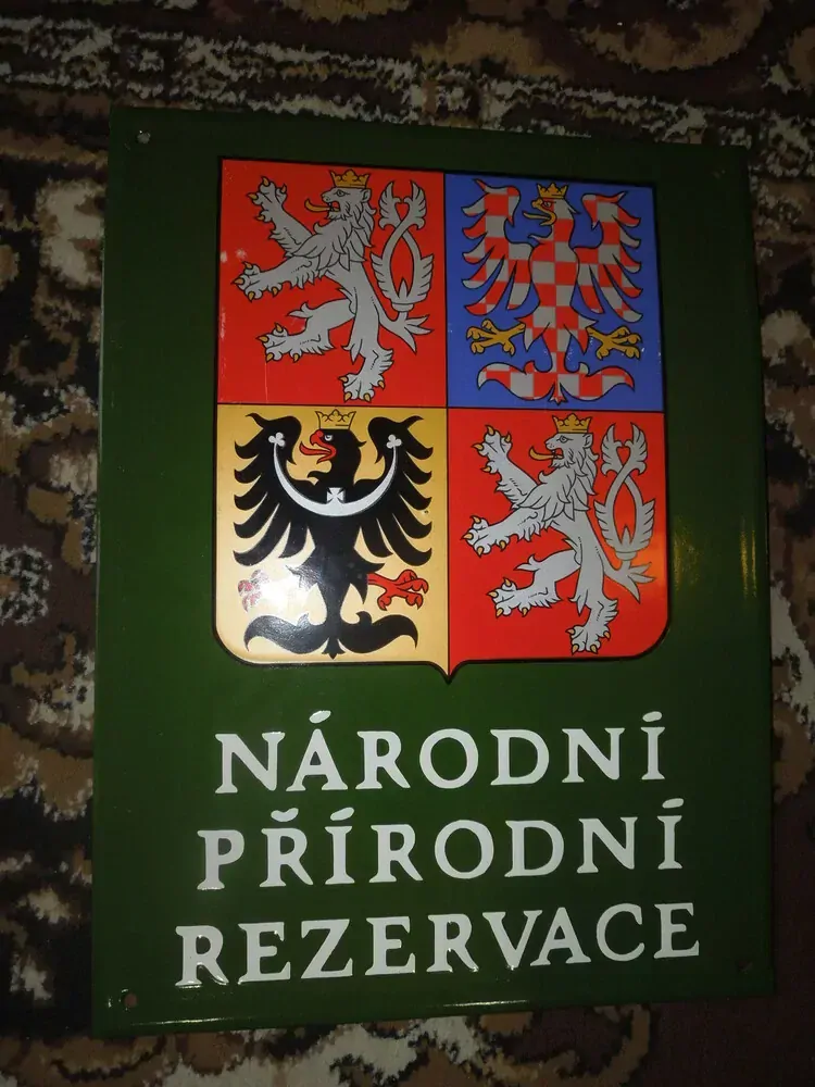 PLECHOVÁ Smaltovaná cedule NÁRODNÍ PŘÍRODNÍ REZERVACE