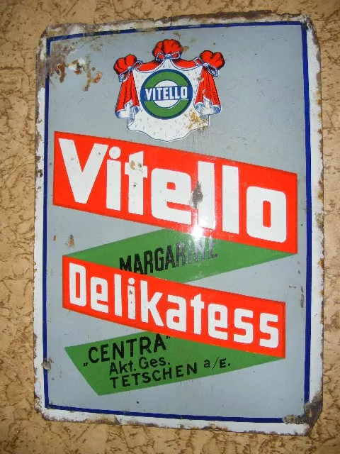 Plechová smaltovaná cedule Vitello
