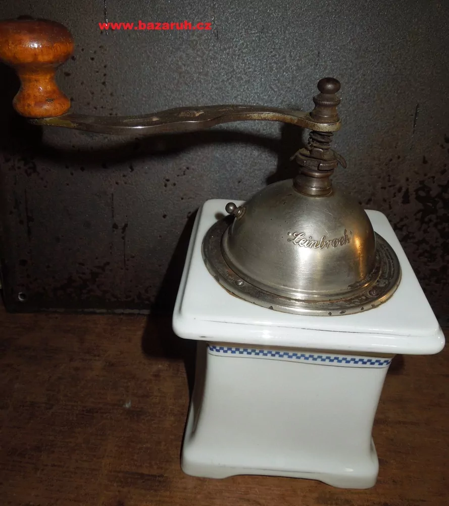 STAROŽITNÝ MLÝNEK KAFEMLÝNEK PORCELÁNOVÝ LEINBROCK PORCELÁNOVÝ