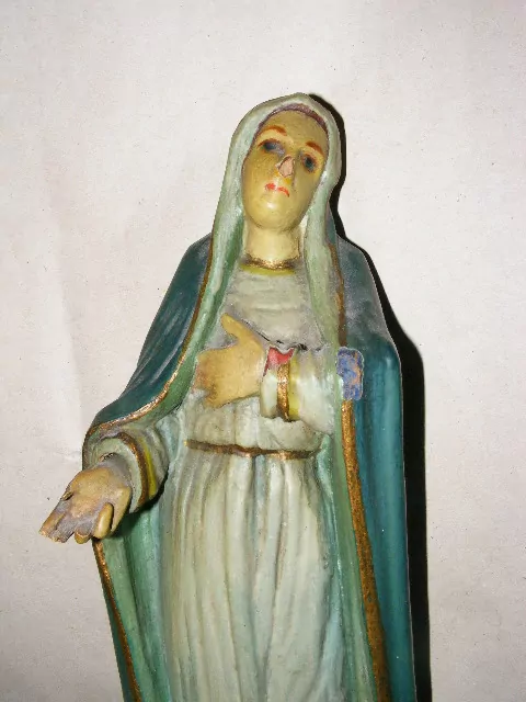 STAROŽITNÁ DŘEVĚNÁ SVATÁ SOCHA DŘEVOŘEZBA