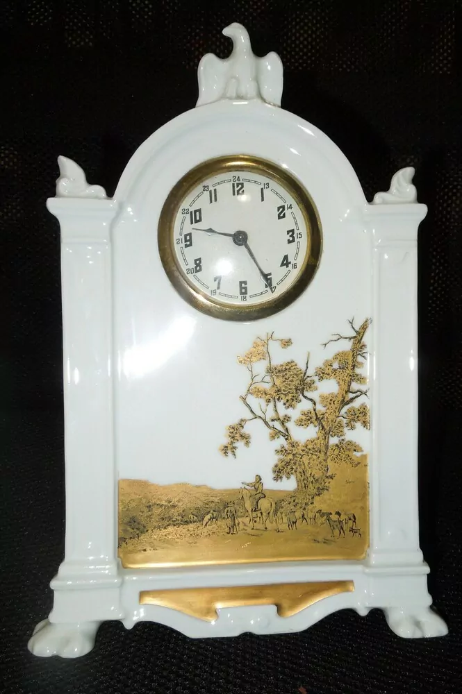 STAROŽITNOST HODINY PORCELÁNOVÉ značené ROSENTHAL