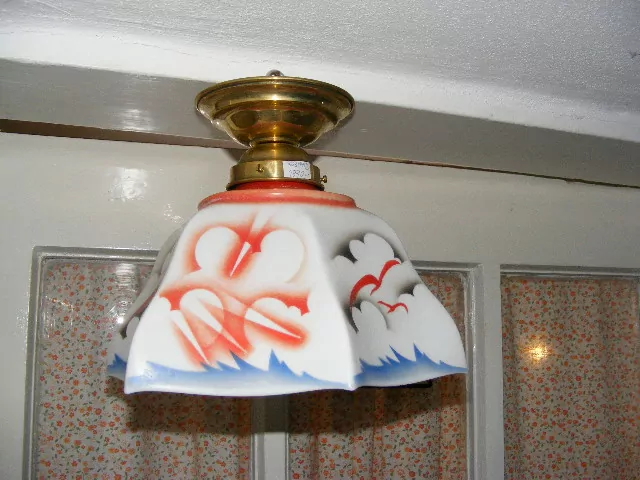 STAROŽITNÝ STROPNICE STARÝ LUSTR 1 KS STÍNÍTKO ŠIRM