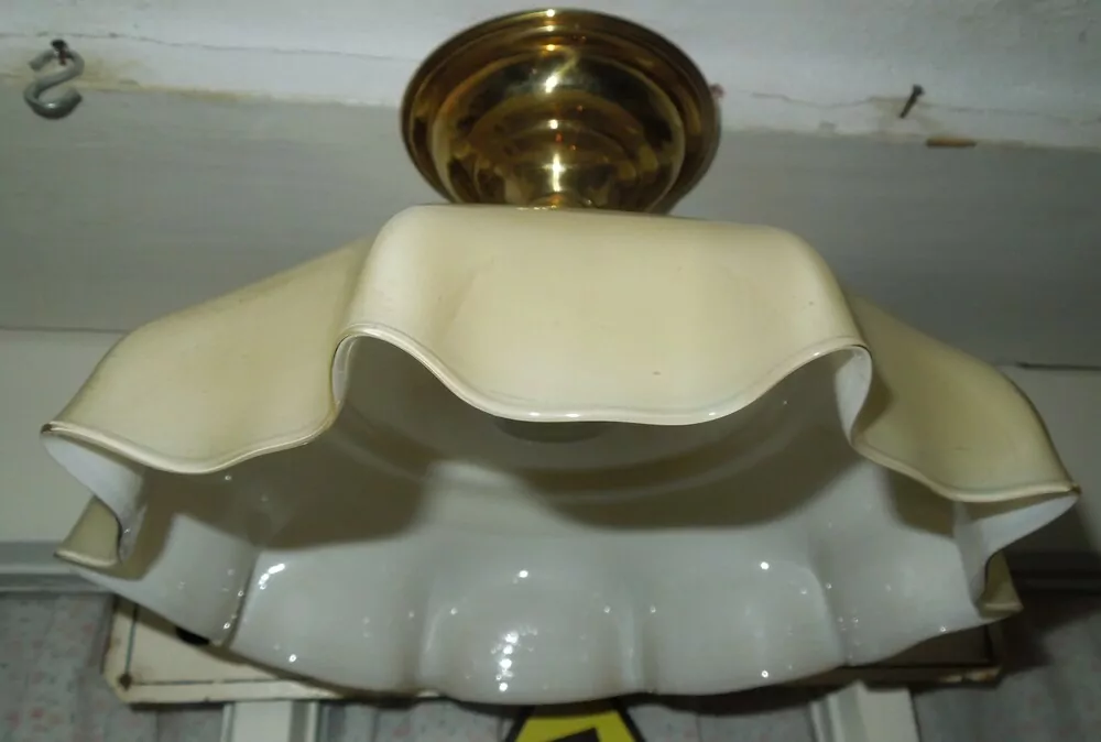 STAROŽITNÝ STROPNICE STARÝ LUSTR 1 KS STÍNÍTKO ŠIRM s vypínačem