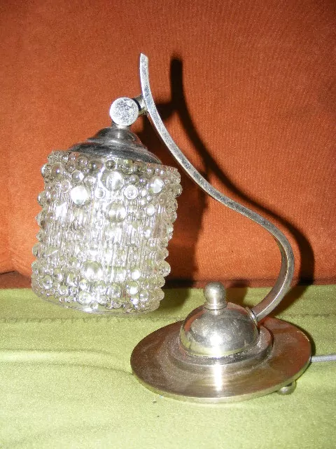 Chromovaná lampička chrom stolní lampa STAROŽITNÉ