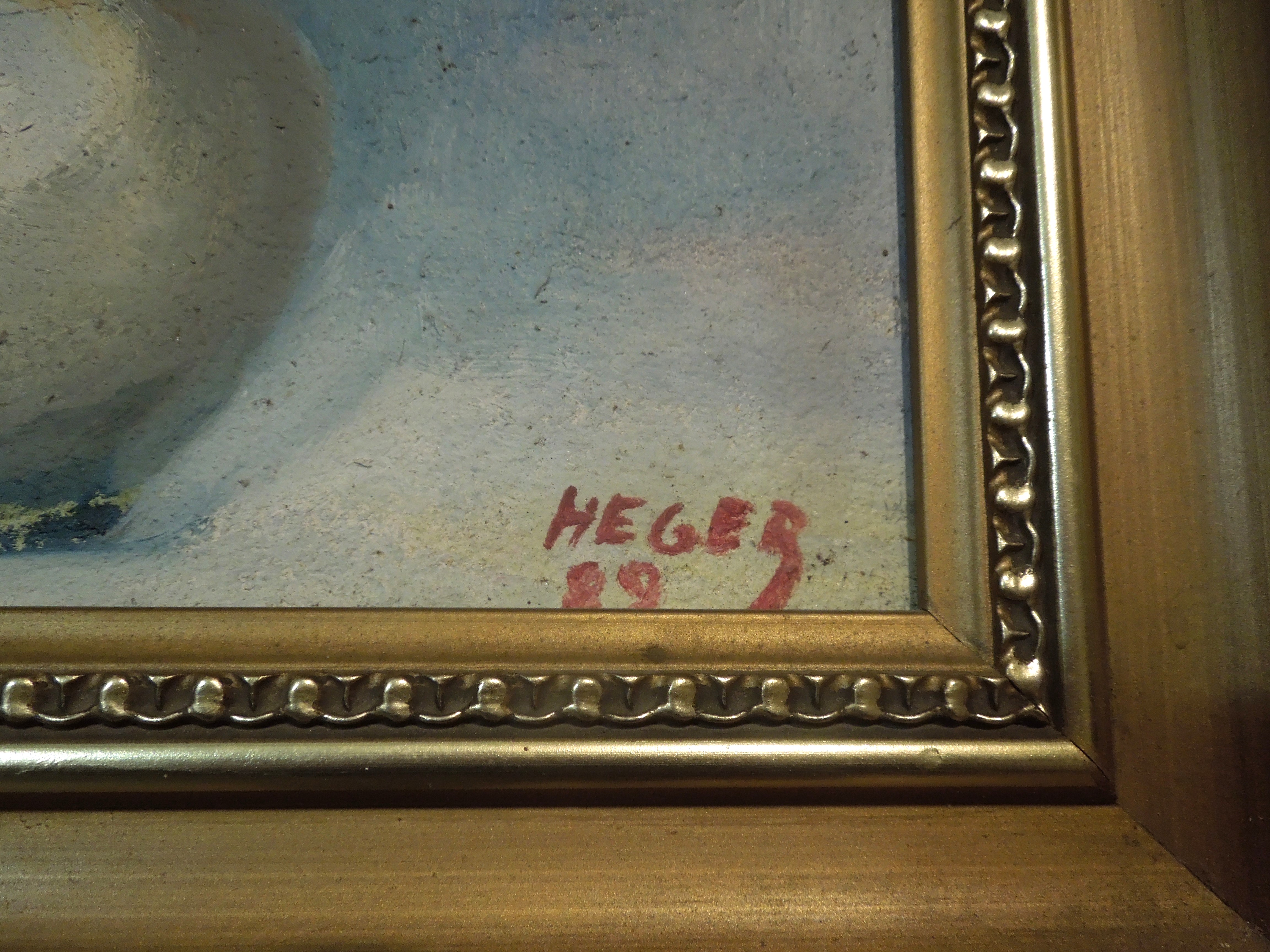 OBRÁZEK KVĚTINY VE VÁZE SIG. B. HEGER