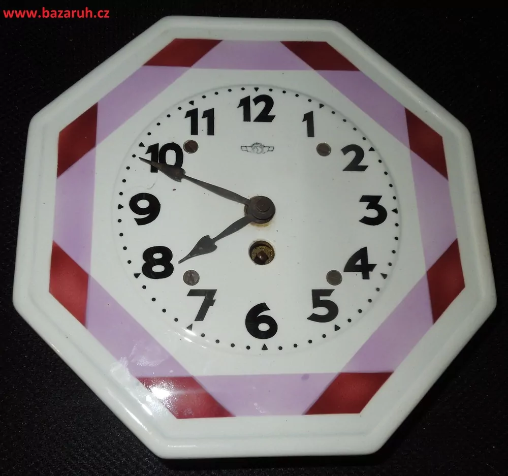 STAROŽITNÉ HODINY porcelánové kuchyňské