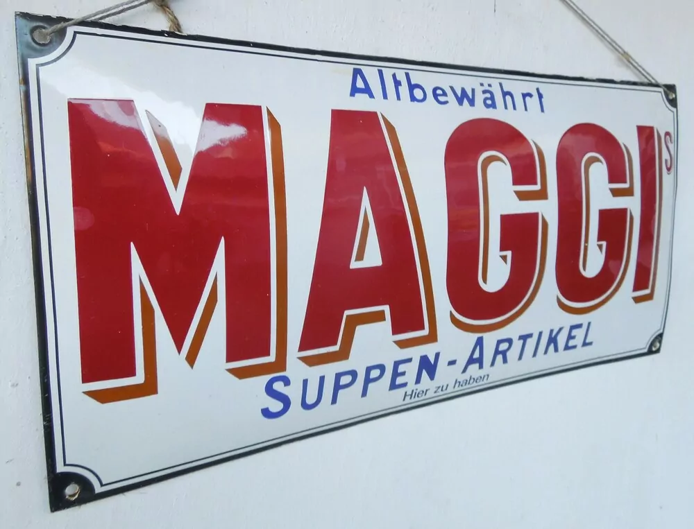 PLECHOVÁ SMALTOVÁ CEDULE MAGGI