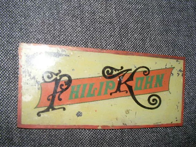 SKLEŇENÁ REKLAMNÍ CEDULKA PHILIP KOHN