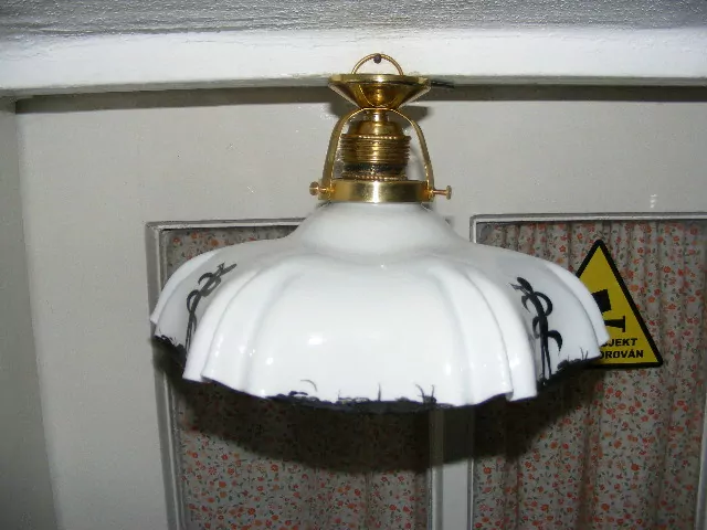 STAROŽITNÝ STROPNICE STARÝ LUSTR 1 KS STÍNÍTKO ŠIRM