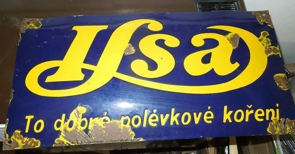 PLECHOVÁ SMALTOVÁ CEDULE - ILSA polévkové koření