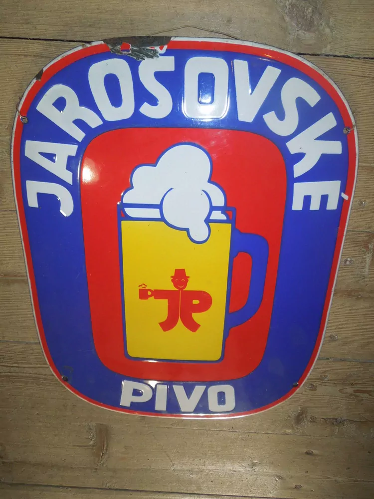 PLECHOVÁ CEDULE SMALTOVÁ PIVOVAR JAROŠOV