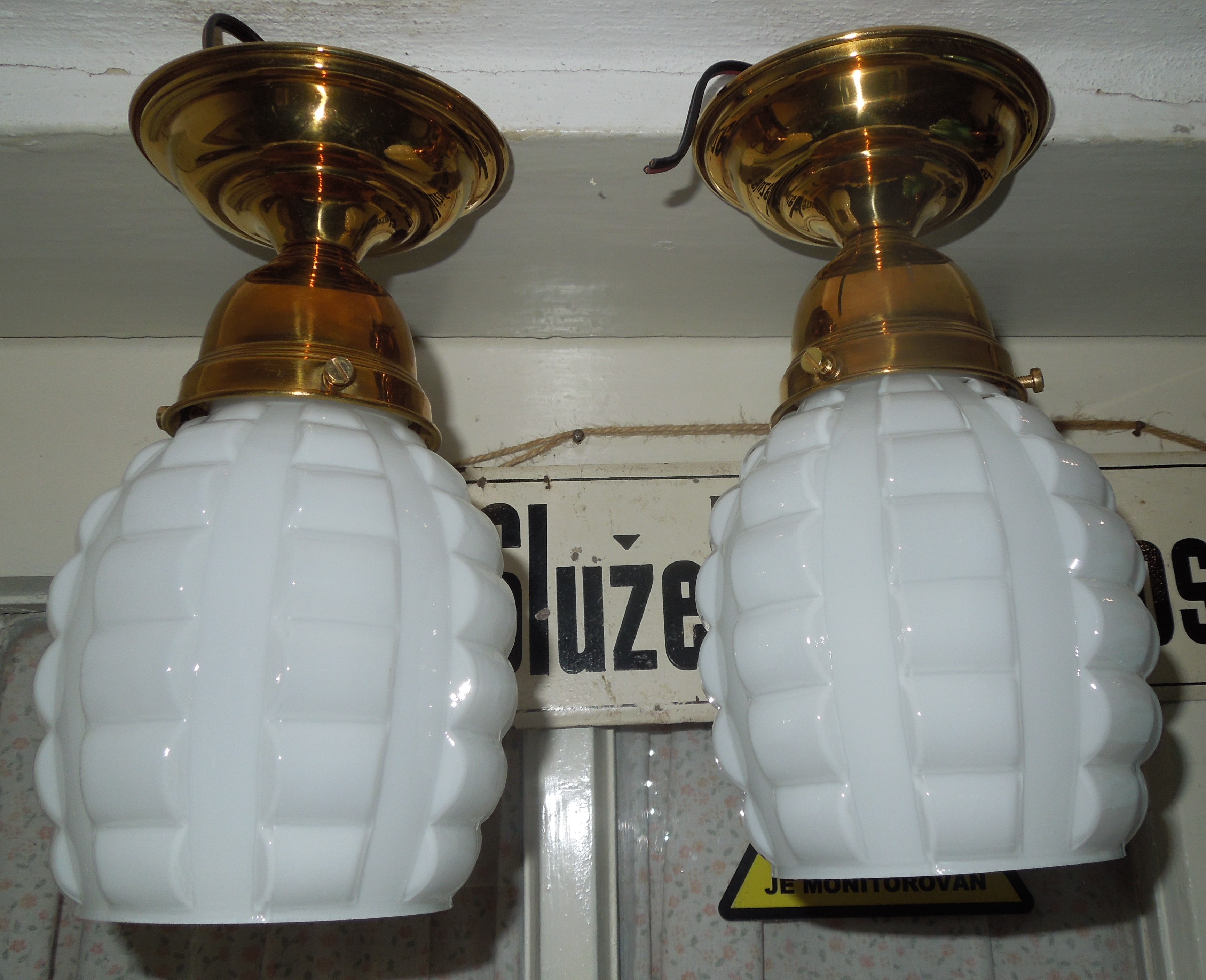 STROPNICE STARÝ LUSTR 2 KS STÍNÍTKO ŠIRM