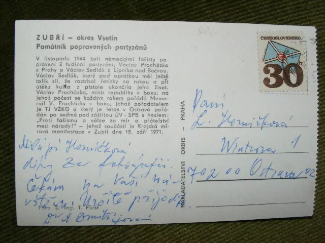 Zubří-okres Vsetín,památník popravených partizánů