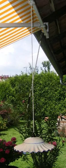 STARÝ LUSTR STÍNÍTKO KERAMICKÉ VELKÉ 37 CM
