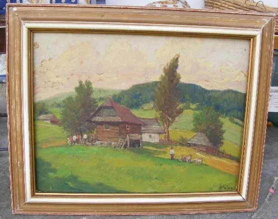 OBRAZ  KRAJINA A CHALUPY
