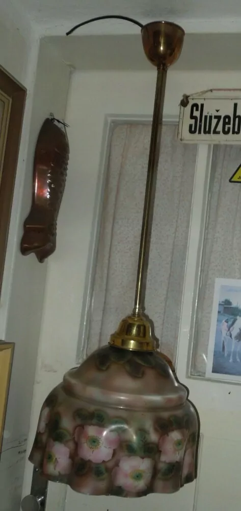 Starožitný velký lustr průměr 30 cm