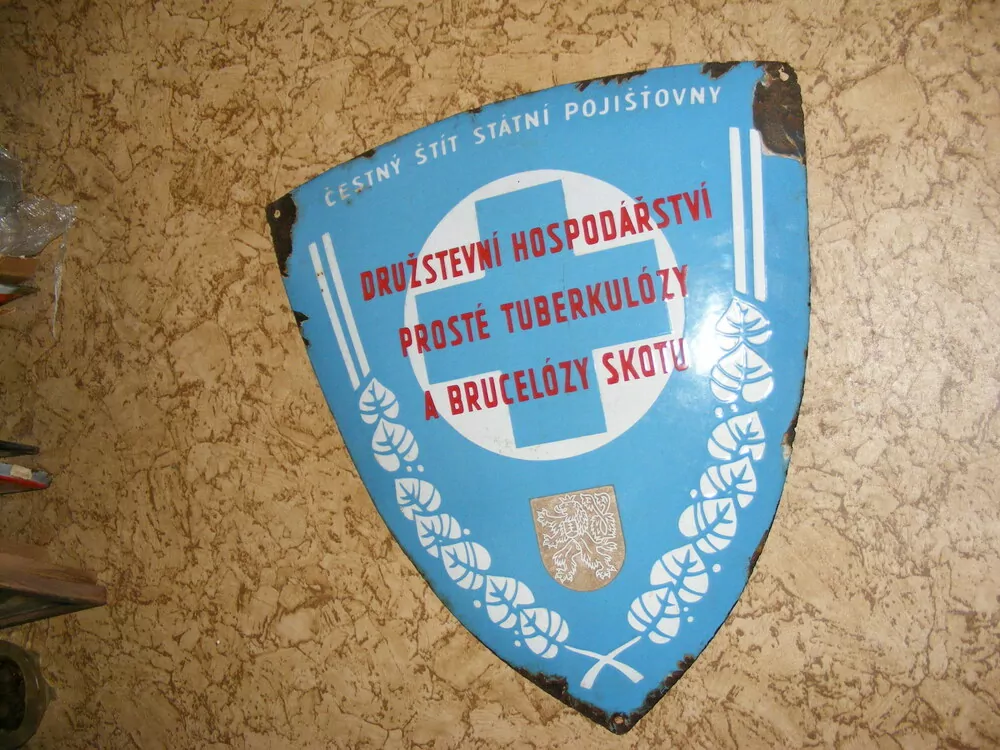 PLECHOVÁ SMALTOVÁ CEDULE POJIŠŤOVNA