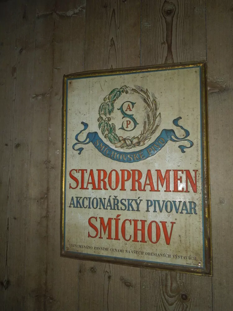 PLECHOVÁ CEDULE PIVOVAR STAROPRAMEN SMÍCHOV