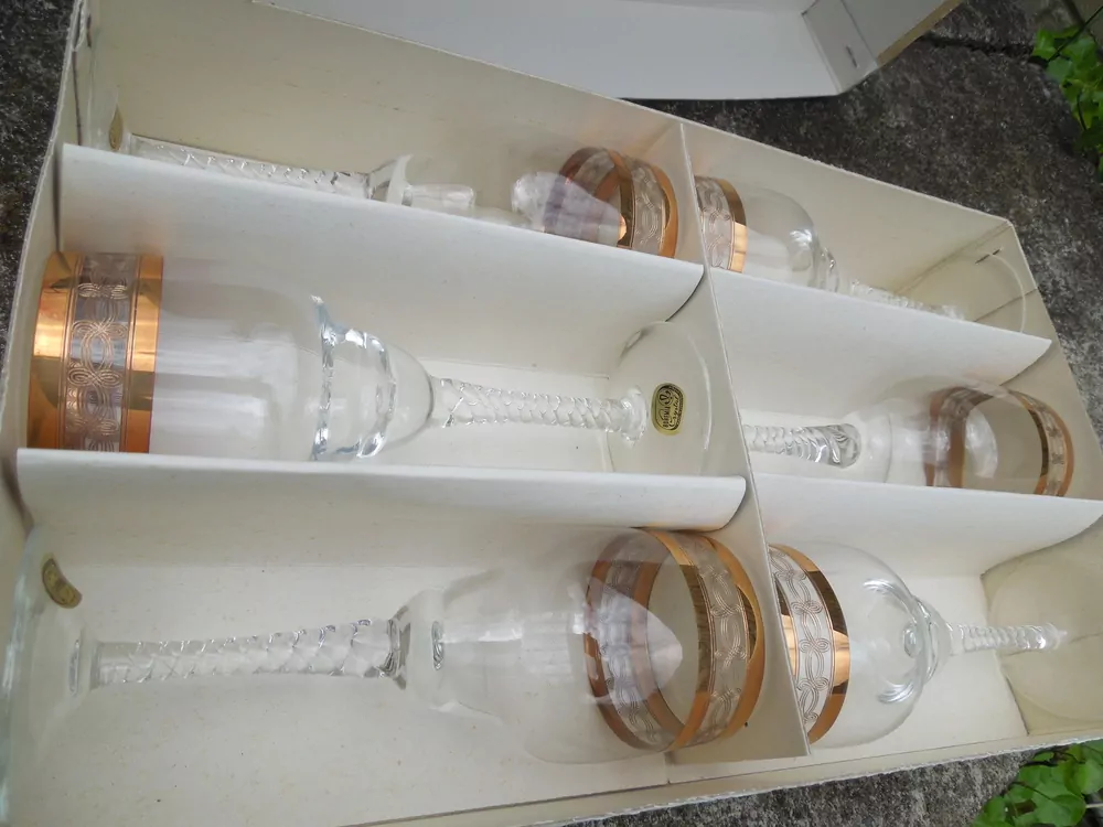 SADA SKLENIC 6 KUSŮ, BOHEMIA CRYSTAL