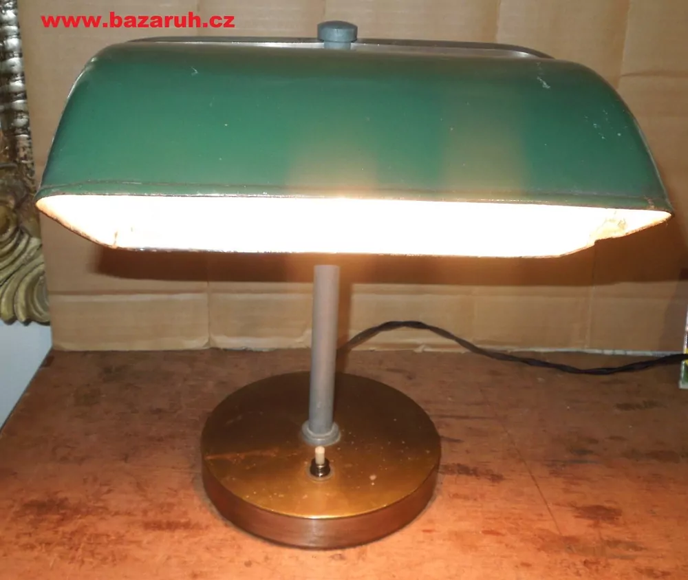 STAROŽITNÁ BANKOVNÍ LAMPA BANKÉŘKA