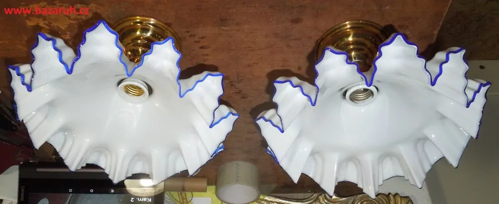 STROPNICE STARÝ LUSTR 2 KS STÍNÍTKO ŠIRM