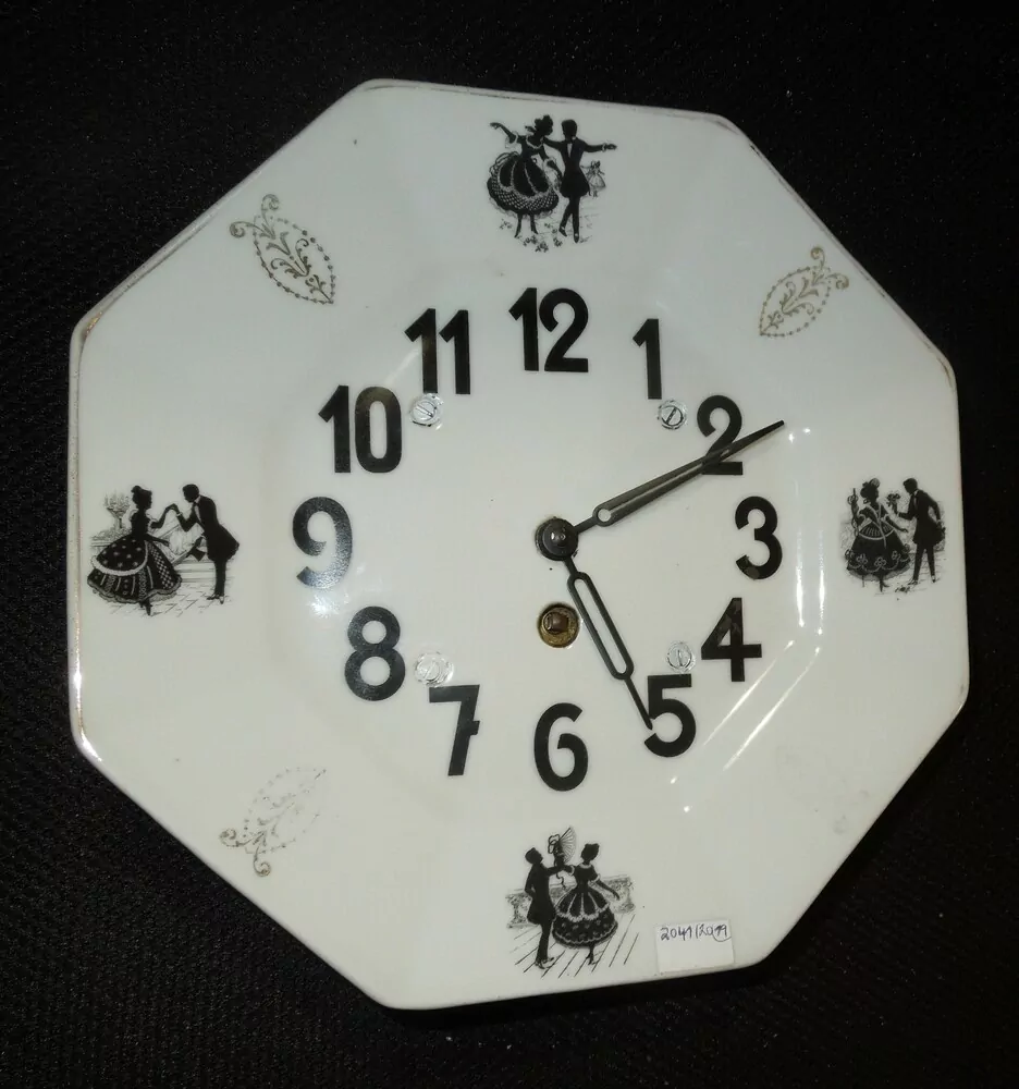 HODINY PORCELÁNOVÉ KUCHYŇSKÉ ROKOKO PORCELÁNKY