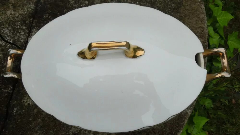 TERINA PORCELÁNOVÁ BÍLÁ SE ZLATÝM