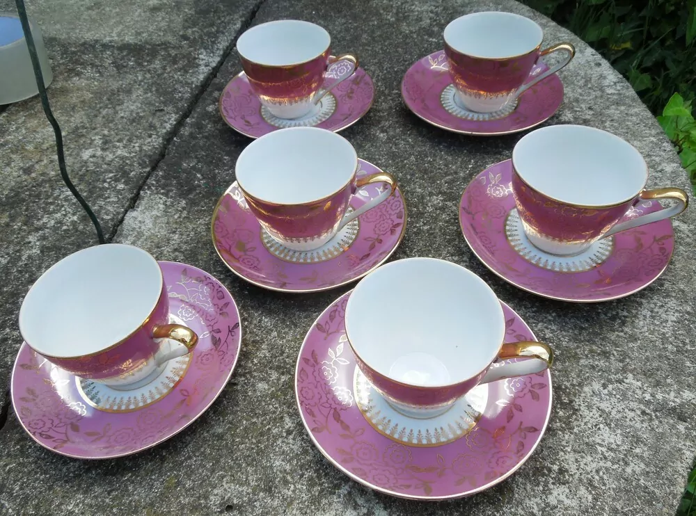 SOUPRAVA KÁVOVÁ RŮŽOVO ZLATÁ