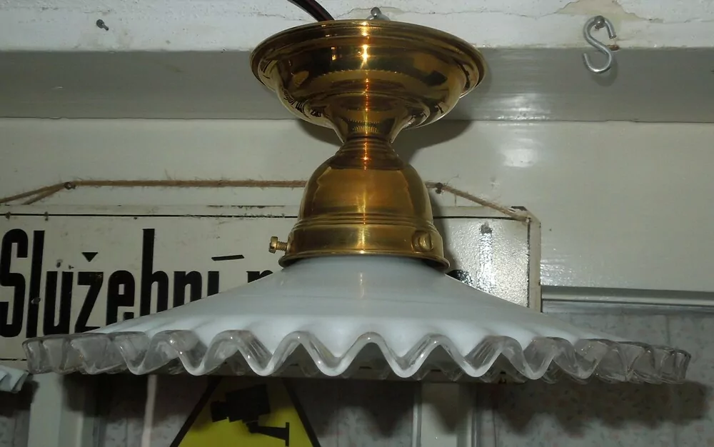 STAROŽITNÝ STROPNICE STARÝ 1 KS LUSTR STÍNÍTKO ŠIRM 