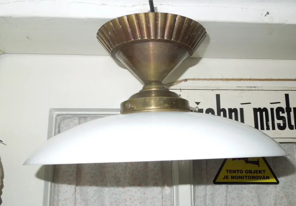 STAROŽITNÁ STROPNICE STARÝ LUSTR 1 KS STÍNÍTKO ŠIRM 29,5 cm