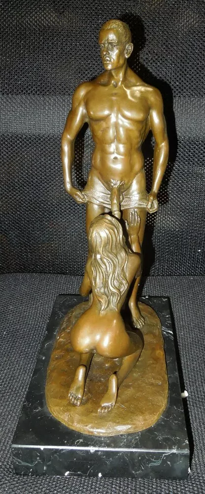 BRONZOVÁ SOCHA - ORÁLNÍ SEX V 33 cm