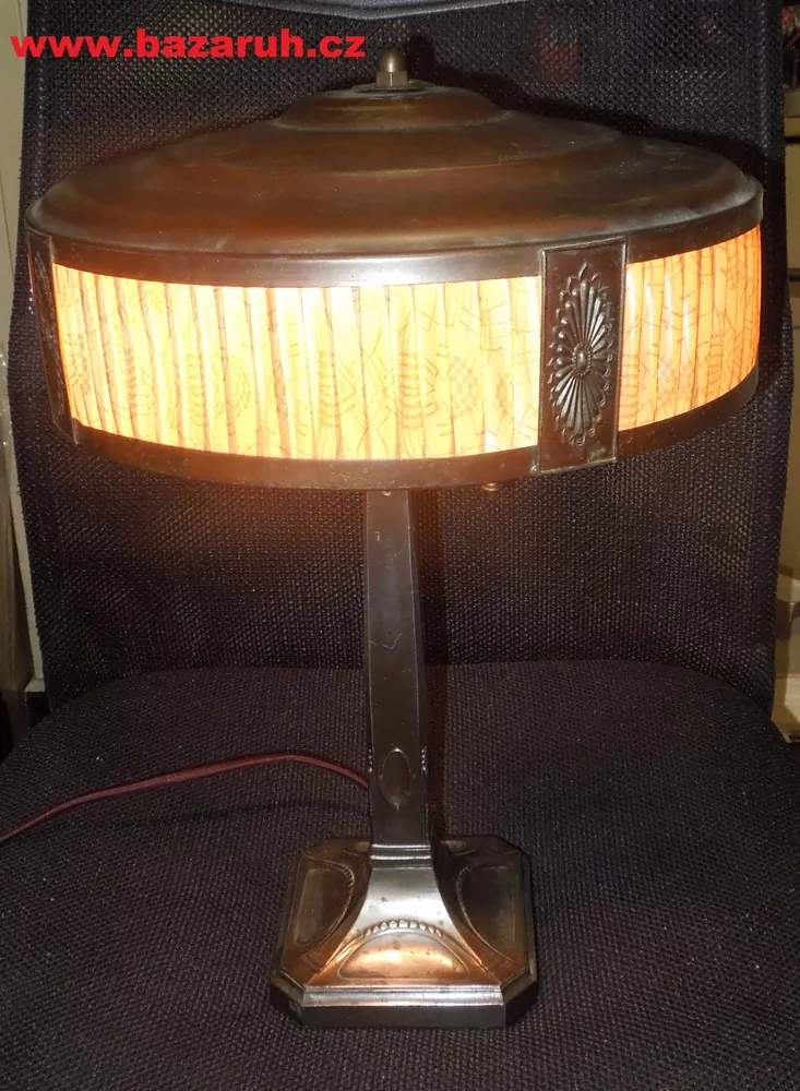 STAROŽITNÁ STOLNÍ LAMPA , LAMPIČKA NA PSACÍ STŮL secese