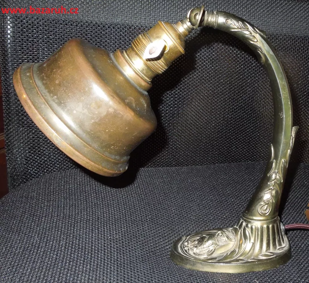 STAROŽITNÁ STOLNÍ NÁSTĚNNÁ LAMPA ELEKTRICKÁ motiv Sova