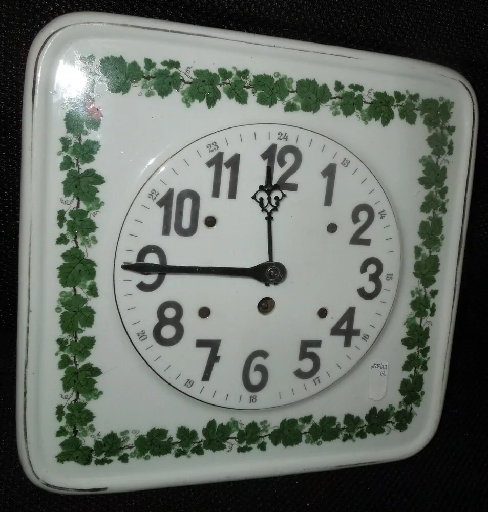 HODINY KUCHYŇSKÉ PORCELÁNOVÉ vinný list