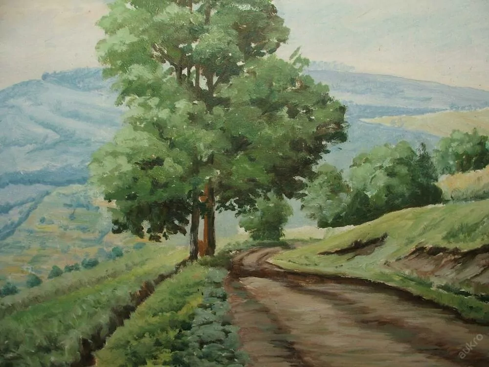 OBRAZ STROM A CESTA KRAJINA , SIGNOVÁNO