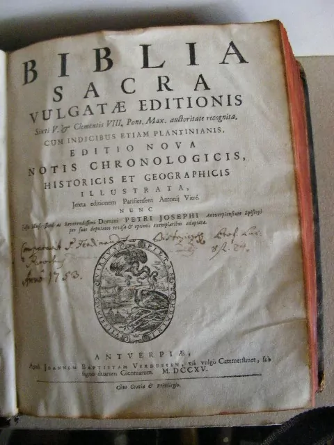 BIBLIA SACRA 1715