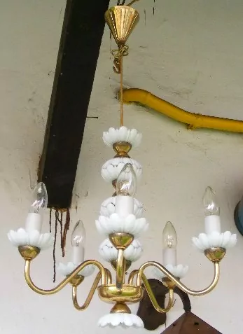 LUSTR MOSAZ PORCELÁN