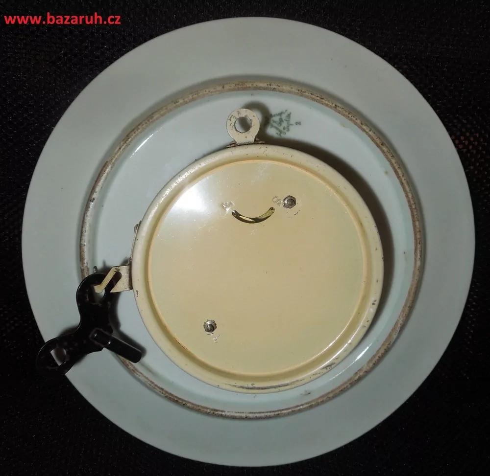 HODINY PORCELÁNOVÉ KUCHYŇSKÉ PORCELÁNKY MODRÉ TŘEŠNĚ TEPLICE