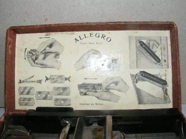 Starožitný brousek na žiletky Allegro