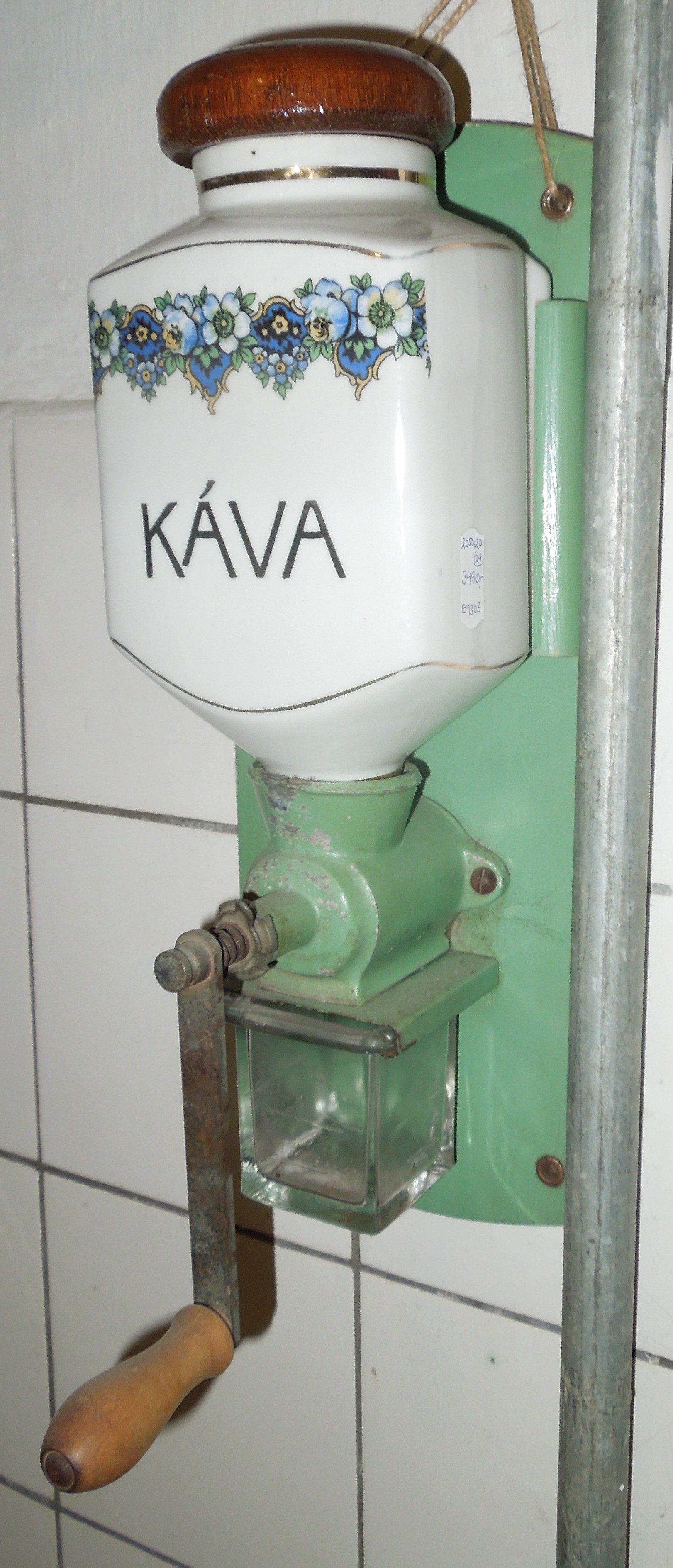 STAROŽITNÝ MLÝNEK KAFEMLÝNEK KÁVOMLÝNEK modré kvítka