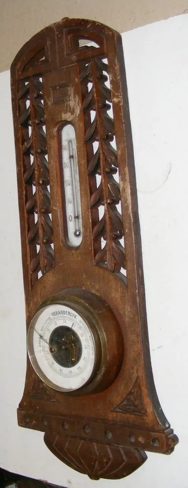 STAROŽITNÝ BAROMETR teploměr