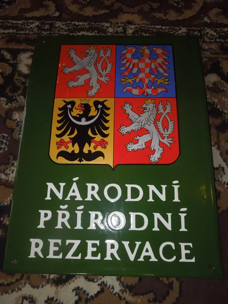 PLECHOVÁ Smaltovaná cedule NÁRODNÍ PŘÍRODNÍ REZERVACE