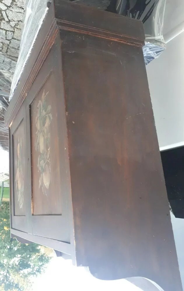 Starožitná polička na zeď motiv BROSKVE