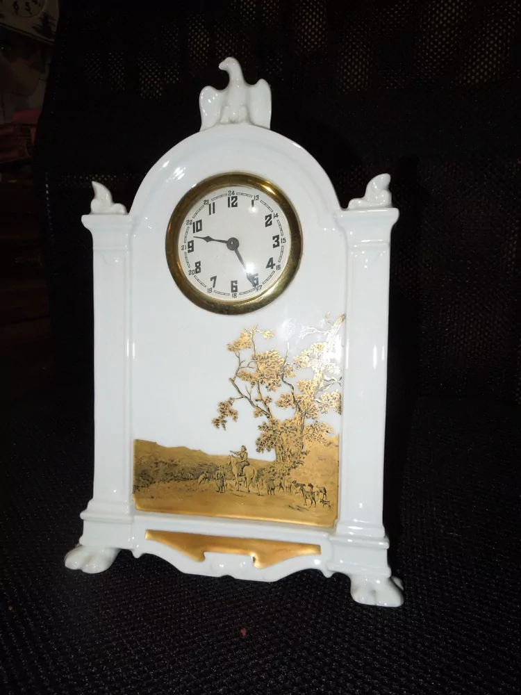 STAROŽITNOST HODINY PORCELÁNOVÉ značené ROSENTHAL